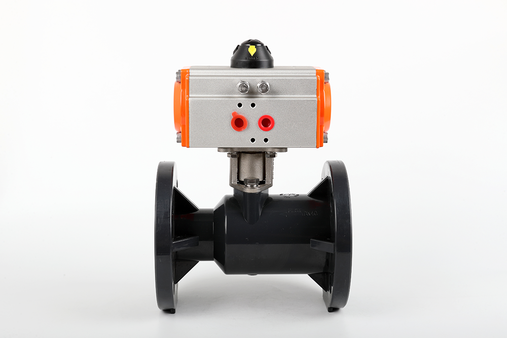 东西湖气动法兰一体球阀